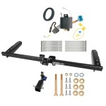 Trailer Tow Hitch For 18-24 Honda Odyssey w/o Fuse Provisions Hidden Removable 2" Receiver w/ Plug & Play Wiring Kit Class 3 Draw-Tite