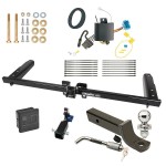 Trailer Tow Hitch For 18-24 Honda Odyssey w/o Fuse Provisions Hidden Removable 2" Receiver Deluxe Package Wiring 2" Ball Mount and Lock