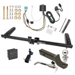 Trailer Tow Hitch For 18-23 Honda Odyssey w/Fuse Provisions Hidden Removable 2" Receiver Deluxe Package Wiring 2" Ball Mount and Lock