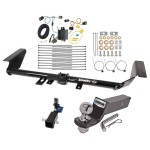 Trailer Tow Hitch For 17-20 Chrysler Pacifica Hidden Removable 2" Receiver Complete Package w/ Wiring and 2" Ball