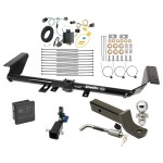 Trailer Tow Hitch For 17-20 Chrysler Pacifica Hidden Removable 2" Receiver Deluxe Package Wiring 2" Ball Mount and Lock