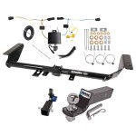 Trailer Tow Hitch For 21-24 Chrysler Pacifica Hidden Removable 2" Receiver Complete Package w/ Wiring and 2" Ball