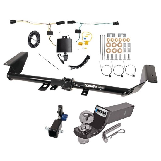 Trailer Tow Hitch For 21-24 Chrysler Pacifica Hidden Removable 2" Receiver Complete Package w/ Wiring and 2" Ball