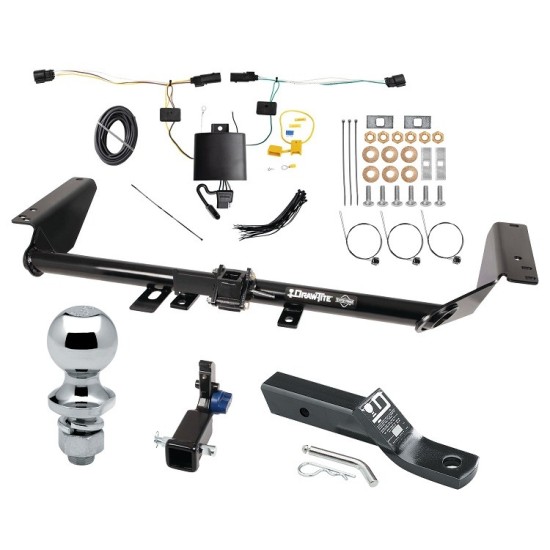 Trailer Tow Hitch For 21-23 Chrysler Pacifica Hidden Removable 2" Receiver Complete Package w/ Wiring and 1-7/8" Ball