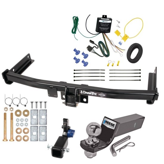 Trailer Tow Hitch For 19-24 Audi Q3 Hidden Removable 2" Receiver Complete Package w/ Wiring and 2" Ball