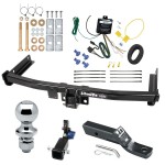 Trailer Tow Hitch For 19-24 Audi Q3 Hidden Removable 2" Receiver Complete Package w/ Wiring and 1-7/8" Ball