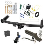 Trailer Tow Hitch For 19-24 Audi Q3 Hidden Removable 2" Receiver Deluxe Package Wiring 2" Ball Mount and Lock