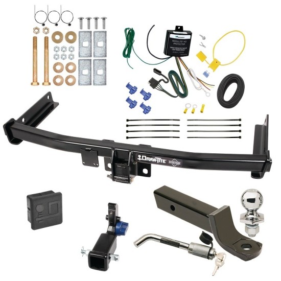 Trailer Tow Hitch For 19-24 Audi Q3 Hidden Removable 2" Receiver Deluxe Package Wiring 2" Ball Mount and Lock