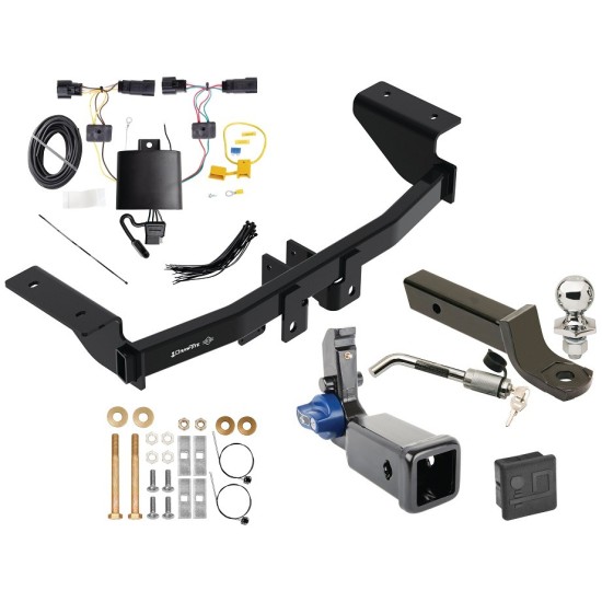 Trailer Tow Hitch For 21-23 Ford Mustang Mach-E Hidden Removable 2" Receiver Deluxe Package Wiring 2" Ball Mount and Lock