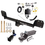 Trailer Tow Hitch For 16-24 Volvo XC90 Hidden Removable 2" Receiver Complete Package w/ Wiring and 2" Ball