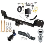 Trailer Tow Hitch For 16-24 Volvo XC90 Hidden Removable 2" Receiver Complete Package w/ Wiring and 1-7/8" Ball