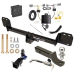 Trailer Tow Hitch For 16-24 Volvo XC90 Hidden Removable 2" Receiver Deluxe Package Wiring 2" Ball Mount and Lock