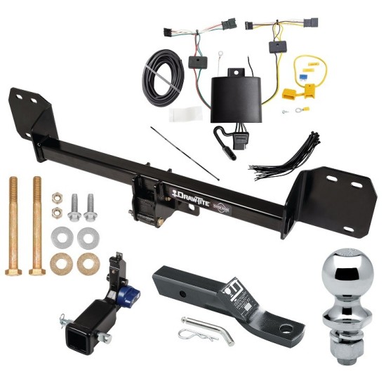 Trailer Tow Hitch For 18-24 Volvo XC60 Hidden Removable 2" Receiver Complete Package w/ Wiring and 1-7/8" Ball