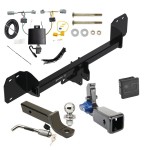 Trailer Tow Hitch For 19-23 Volvo XC40 Hidden Removable 2" Receiver Deluxe Package Wiring 2" Ball Mount and Lock