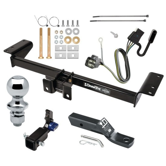 Trailer Tow Hitch For 17-24 Cadillac XT5 Hidden Removable 2" Receiver Complete Package w/ Wiring and 1-7/8" Ball