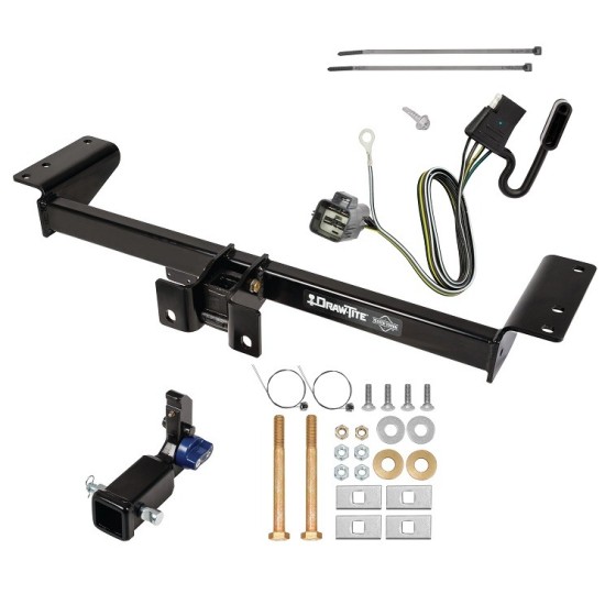 Trailer Tow Hitch For 17-24 Cadillac XT5 Hidden Removable 2" Receiver w/ Plug & Play Wiring Kit Class 3 Draw-Tite