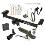 Trailer Tow Hitch For 17-24 Cadillac XT5 Hidden Removable 2" Receiver Deluxe Package Wiring 2" Ball Mount and Lock