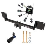 Trailer Tow Hitch For 21-22 Mercedes Benz GLE350 Hidden Removable 2" Receiver w/ Zero Contact Wiring Harness Kit