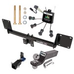 Trailer Tow Hitch For 21-22 Mercedes Benz GLE350 Hidden Removable 2" Receiver Complete Package w/ Zero Contact Wiring Harness Kit and 2" Ball