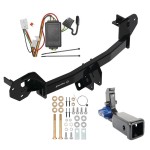 Trailer Tow Hitch For 19-24 Subaru Forester Hidden Removable 2" Receiver w/ Plug & Play Wiring Kit Class 3 Draw-Tite