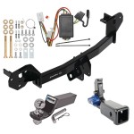 Trailer Tow Hitch For 19-24 Subaru Forester Hidden Removable 2" Receiver Complete Package w/ Wiring and 2" Ball