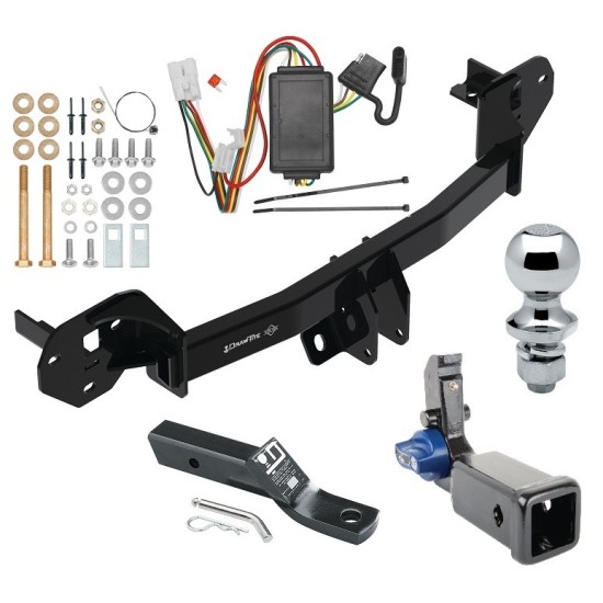 Trailer Tow Hitch For 19-24 Subaru Forester Hidden Removable 2" Receiver Complete Package w/ Wiring and 1-7/8" Ball