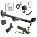 Trailer Tow Hitch For 19-24 Toyota RAV4 Hidden Removable 2" Receiver Deluxe Package Wiring 2" Ball Mount and Lock