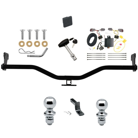 Reese Trailer Tow Hitch For 10-13 KIA Soul w/LED Taillights Deluxe Package Wiring 2" and 1-7/8" Ball and Lock