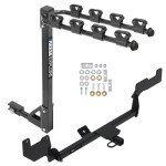 Reese Trailer Tow Hitch w/ 4 Bike Rack For 20-23 Hyundai Venue tilt away adult or child arms fold down carrier