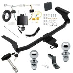 Reese Trailer Tow Hitch For 20-23 Mazda CX-30 w/ Plug & Play Wiring 2" and 1-7/8" Ball + Lock