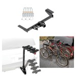 Trailer Hitch w/ 4 Bike Rack For 17-24 Cadillac XT5 except Platinum Approved for Recreational & Offroad Use Carrier for Adult Woman or Child Bicycles Foldable