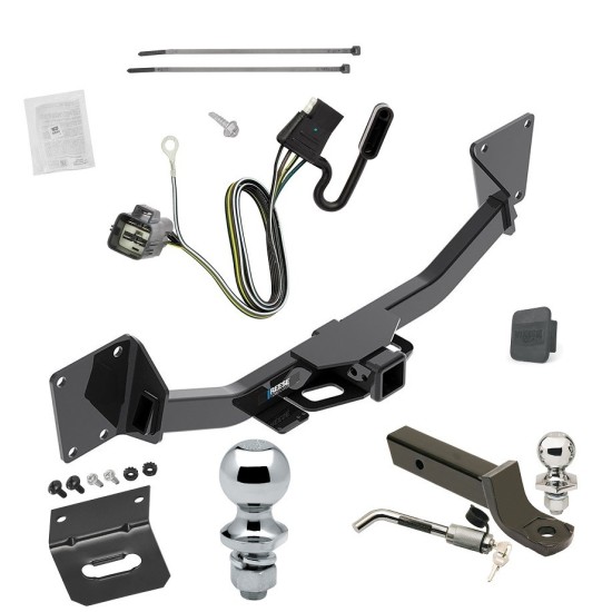 Ultimate Tow Package For 17-23 GMC Acadia Exc 17 Limited 2020 Cadillac XT6 19-24 Chevy Blazer Trailer Hitch w/ Wiring 2" Drop Mount Dual 2" and 1-7/8" Ball Lock Bracket Cover 2" Receiver Reese