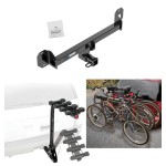 Trailer Hitch w/ 4 Bike Rack For 16-22 Mercedes GLC300 All Styles Approved for Recreational & Offroad Use Carrier for Adult Woman or Child Bicycles Foldable