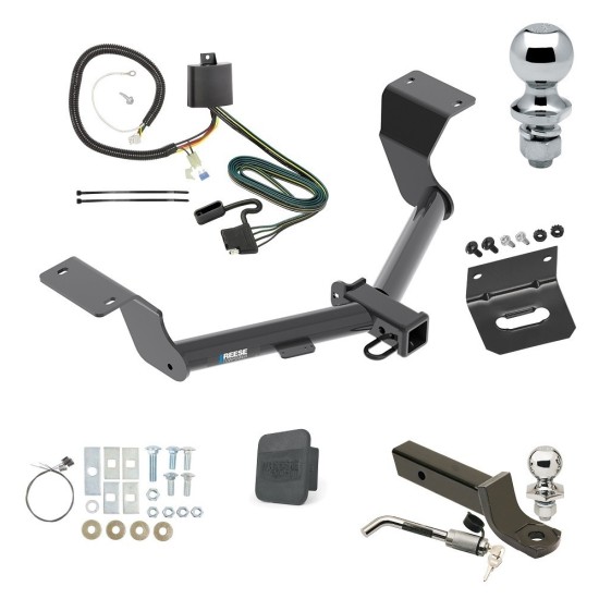 Ultimate Tow Package For 17-19 Honda CR-V 20-24 Except Hybrid Trailer Hitch w/ Wiring 2" Drop Mount Dual 2" and 1-7/8" Ball Lock Bracket Cover 2" Receiver Reese