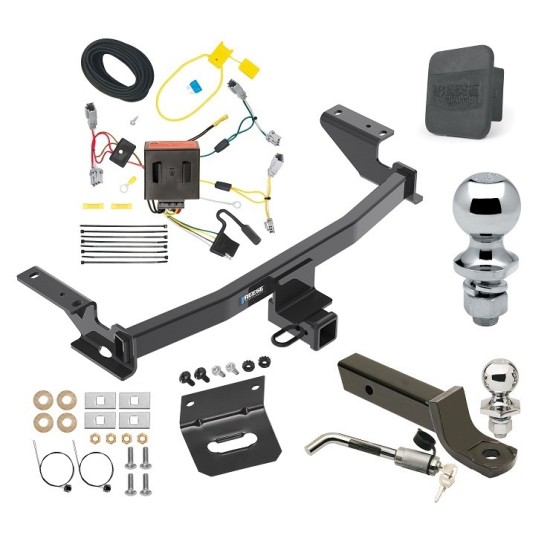 Ultimate Tow Package For 13-16 Mazda CX-5 Trailer Hitch w/ Wiring 2" Drop Mount Dual 2" and 1-7/8" Ball Lock Bracket Cover 2" Receiver Reese