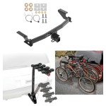 Trailer Hitch w/ 4 Bike Rack For 13-24 Mazda CX-5 Approved for Recreational & Offroad Use Carrier for Adult Woman or Child Bicycles Foldable