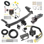 Trailer Hitch Tow Package w/ 7-Way RV Wiring For 13-16 Mazda CX-5 w/ 2" Drop Mount 2" Ball Class 3 2" Receiver All Models Reese