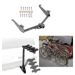 Trailer Hitch w/ 4 Bike Rack For 17-24 Nissan Titan except XD Approved for Recreational & Offroad Use Carrier for Adult Woman or Child Bicycles Foldable