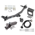 Trailer Hitch Tow Package w/ 7-Way RV Wiring For 18-24 Buick Enclave w/ 2" Drop Mount 2" Ball Class 3 2" Receiver All Models Reese