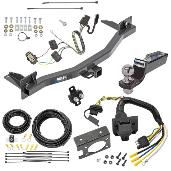 Trailer Hitch Tow Package w/ 7-Way RV Wiring For 18-24 Buick Enclave 18-23 Chevrolet Traverse 24-24 Limited w/ 2" Drop Mount 2" Ball Class 3 2" Receiver All Models Reese