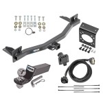 Reese Complete Tow Package For 18-23 Chevy Traverse 24-24 Limited 18-24 Buick Enclave w/ 7-Way RV Wiring Harness Kit 2" Ball and Mount Bracket 2" Receiver Class 3