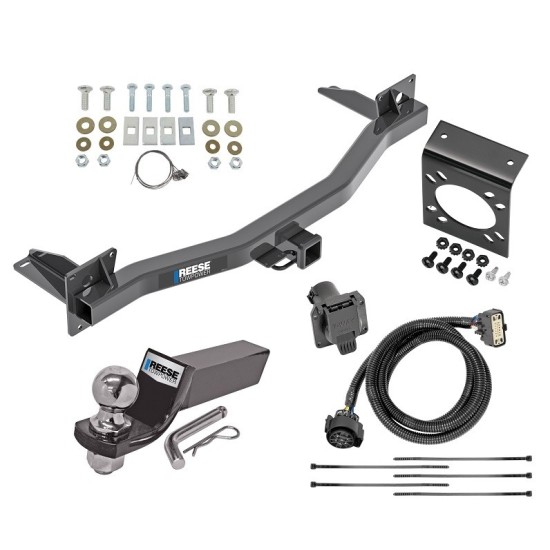 Reese Complete Tow Package For 18-23 Chevy Traverse 24-24 Limited 18-24 Buick Enclave w/ 7-Way RV Wiring Harness Kit 2" Ball and Mount Bracket 2" Receiver Class 3