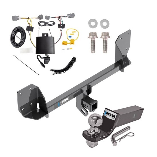 Tow Package For 16-24 Volvo XC90 Trailer Hitch w/ Wiring 2" Drop Mount 2" Ball 2" Receiver Reese