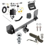 Ultimate Tow Package For 16-24 Volvo XC90 Trailer Hitch w/ Wiring 2" Drop Mount Dual 2" and 1-7/8" Ball Lock Bracket Cover 2" Receiver Reese