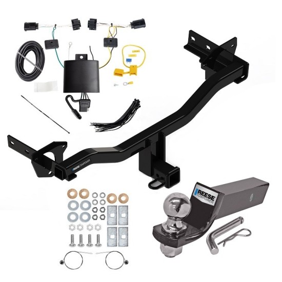 Reese Trailer Tow Hitch For 18-24 Alfa Romeo Stelvio Complete Package w/ Wiring and 2" Ball