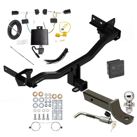 Reese Trailer Tow Hitch For 18-24 Alfa Romeo Stelvio Deluxe Package Wiring 2" Ball Mount and Lock