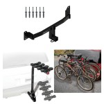 Trailer Hitch w/ 4 Bike Rack For 18-23 BMW X2 All Styles Approved for Recreational & Offroad Use Carrier for Adult Woman or Child Bicycles Foldable