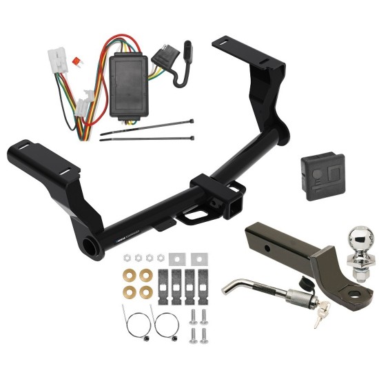 Reese Trailer Tow Hitch For 16-24 Subaru Crosstrek Except Hybrid Deluxe Package Wiring 2" Ball Mount and Lock