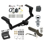 Ultimate Tow Package For 18-24 Subaru Impreza Trailer Hitch w/ Wiring 2" Drop Mount Dual 2" and 1-7/8" Ball Lock Bracket Cover 2" Receiver Reese