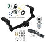 Reese Trailer Tow Hitch For 16-24 Subaru Crosstrek Hybrid 2" Receiver Complete Package w/ Wiring and 1-7/8" Ball